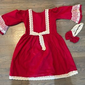 Haute baby size 8 dress with matching headband. Never worn